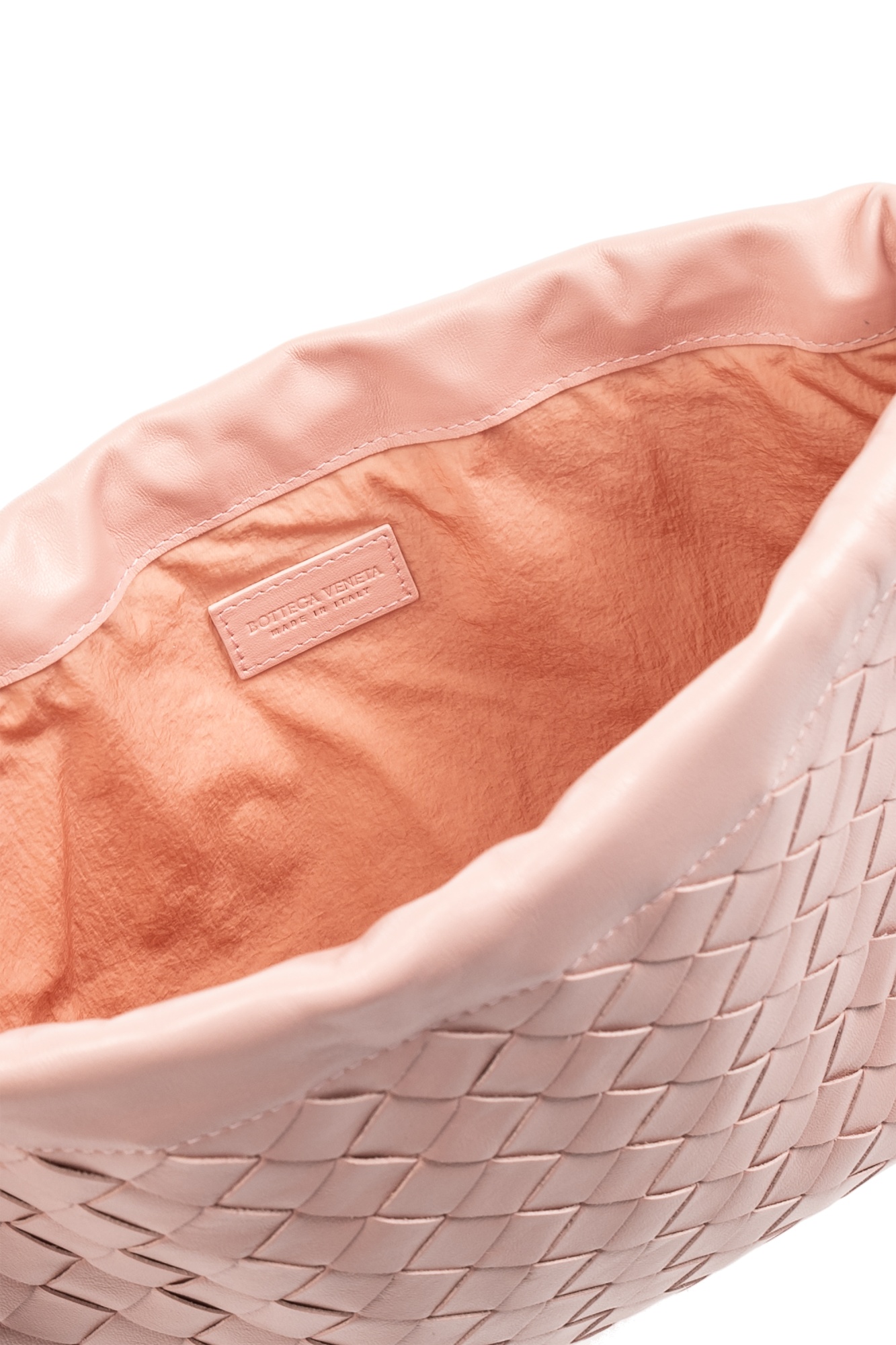 Bottega Veneta Medium Dustbag Intrecciato Leather Shoulder Bag In Pink