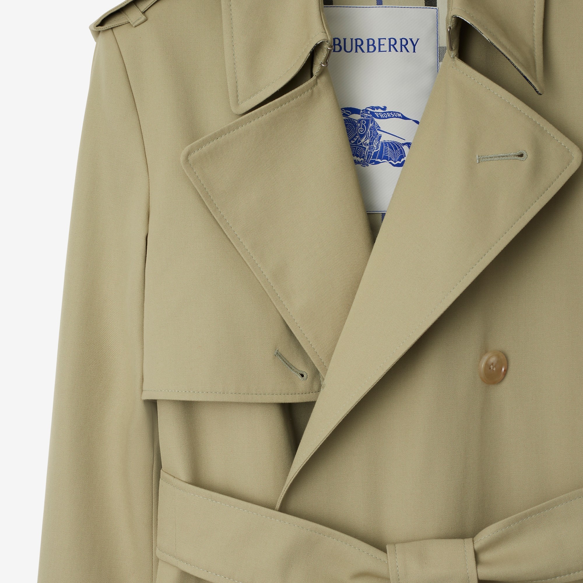 Burberry Highgrove Castleford Lapel Trench Coat In Nude