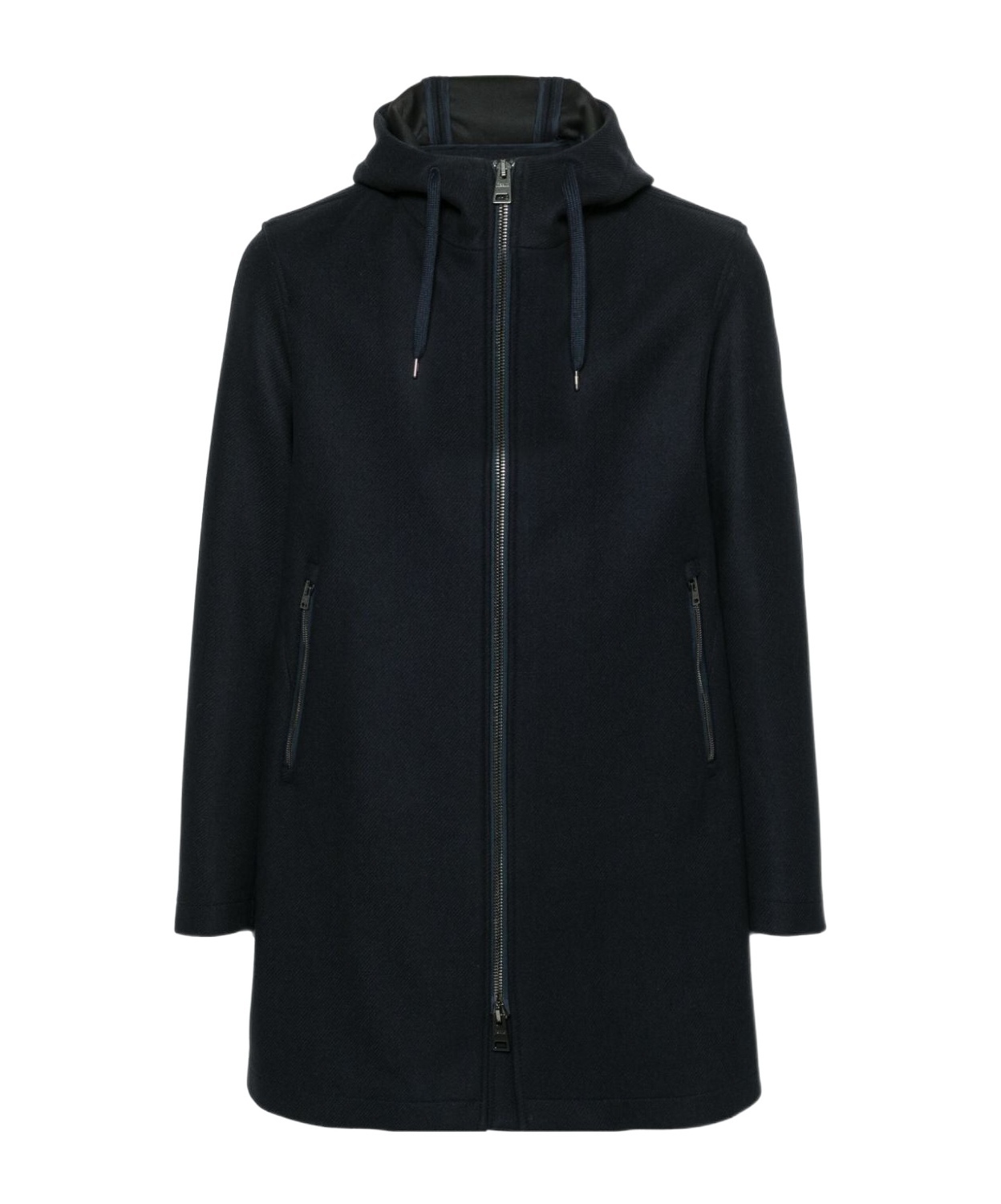 Herno Hooded Parka In Technical Fabric In Blue