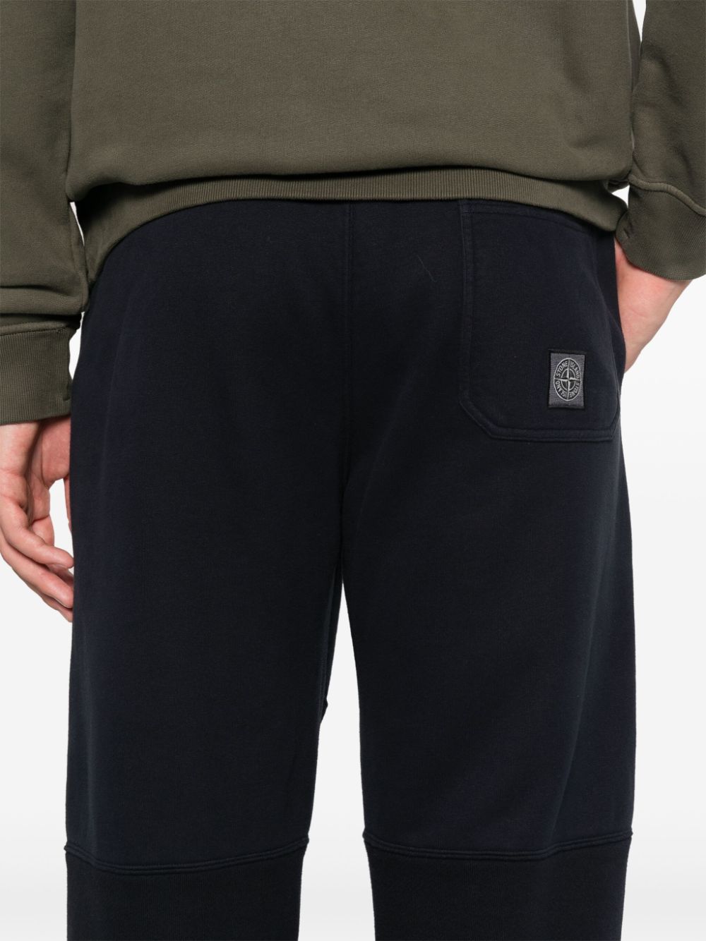Stone Island Elastic Sweatpants In Blue