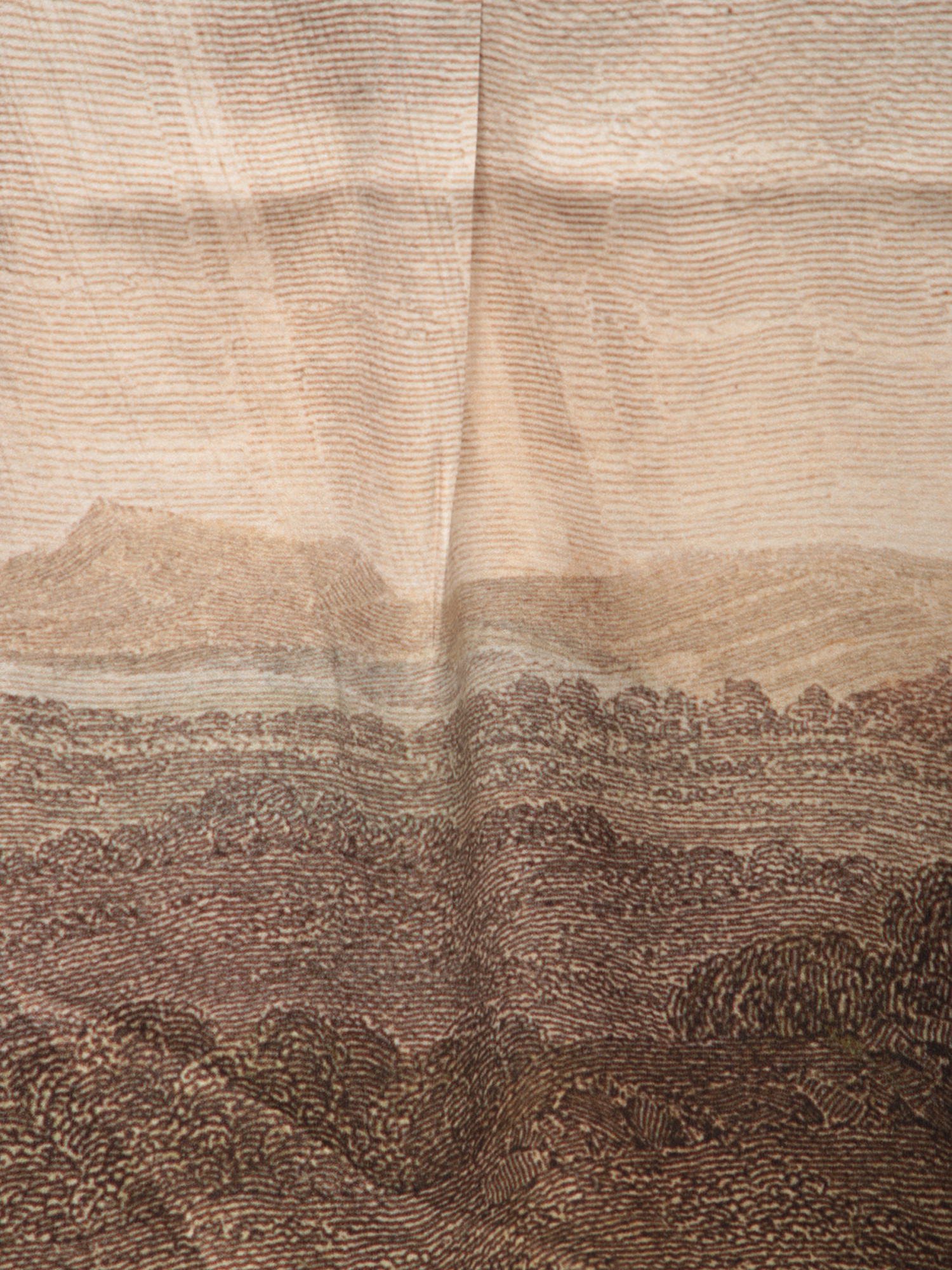 Pierre-louis Mascia Adastrgum Landscape-print Silk Top In Brown