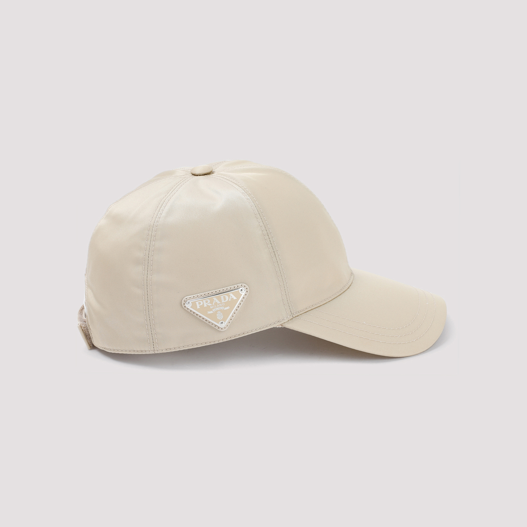 Prada Re-nylon Baseball Cap In Nude