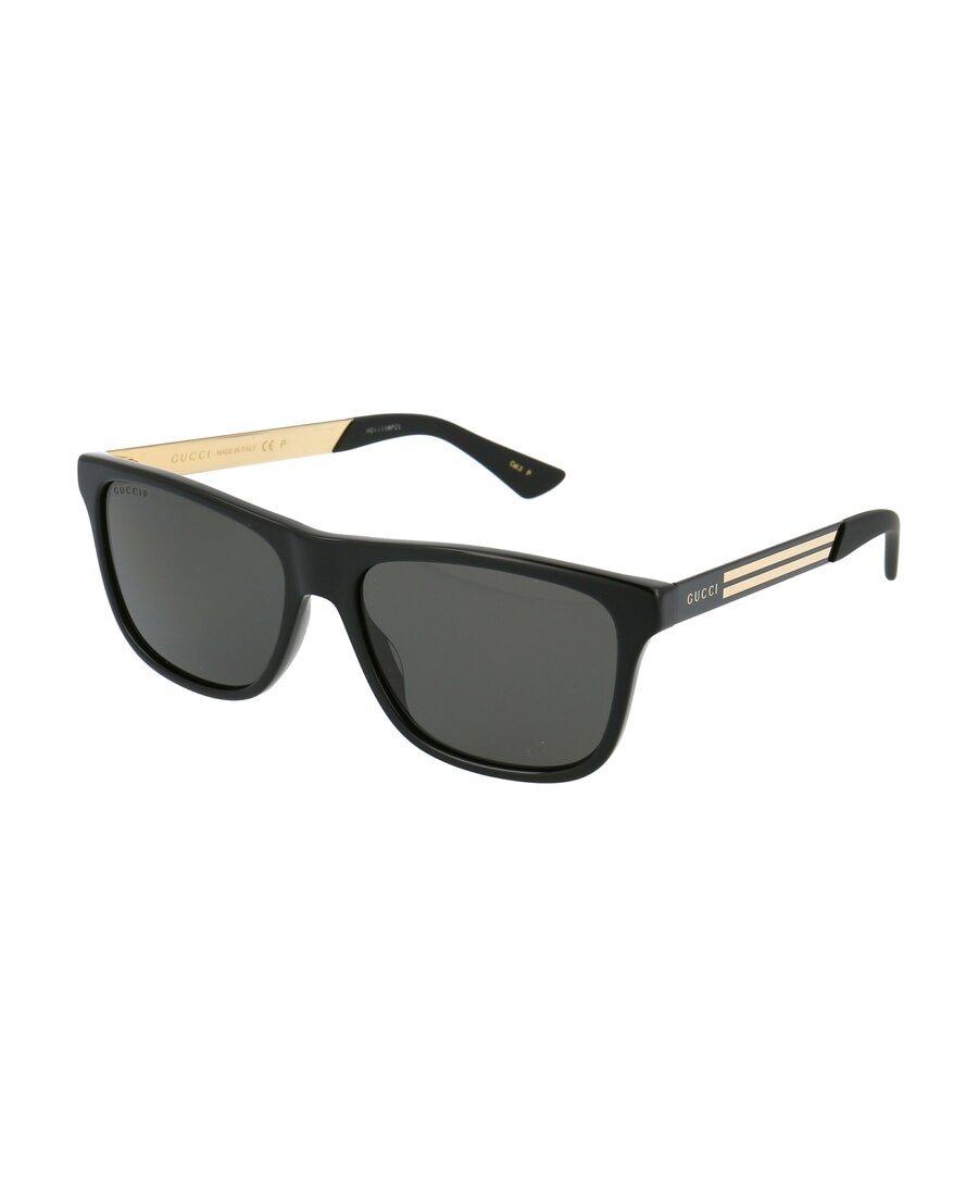 Gucci Rectangular Frame Sunglasses In Black