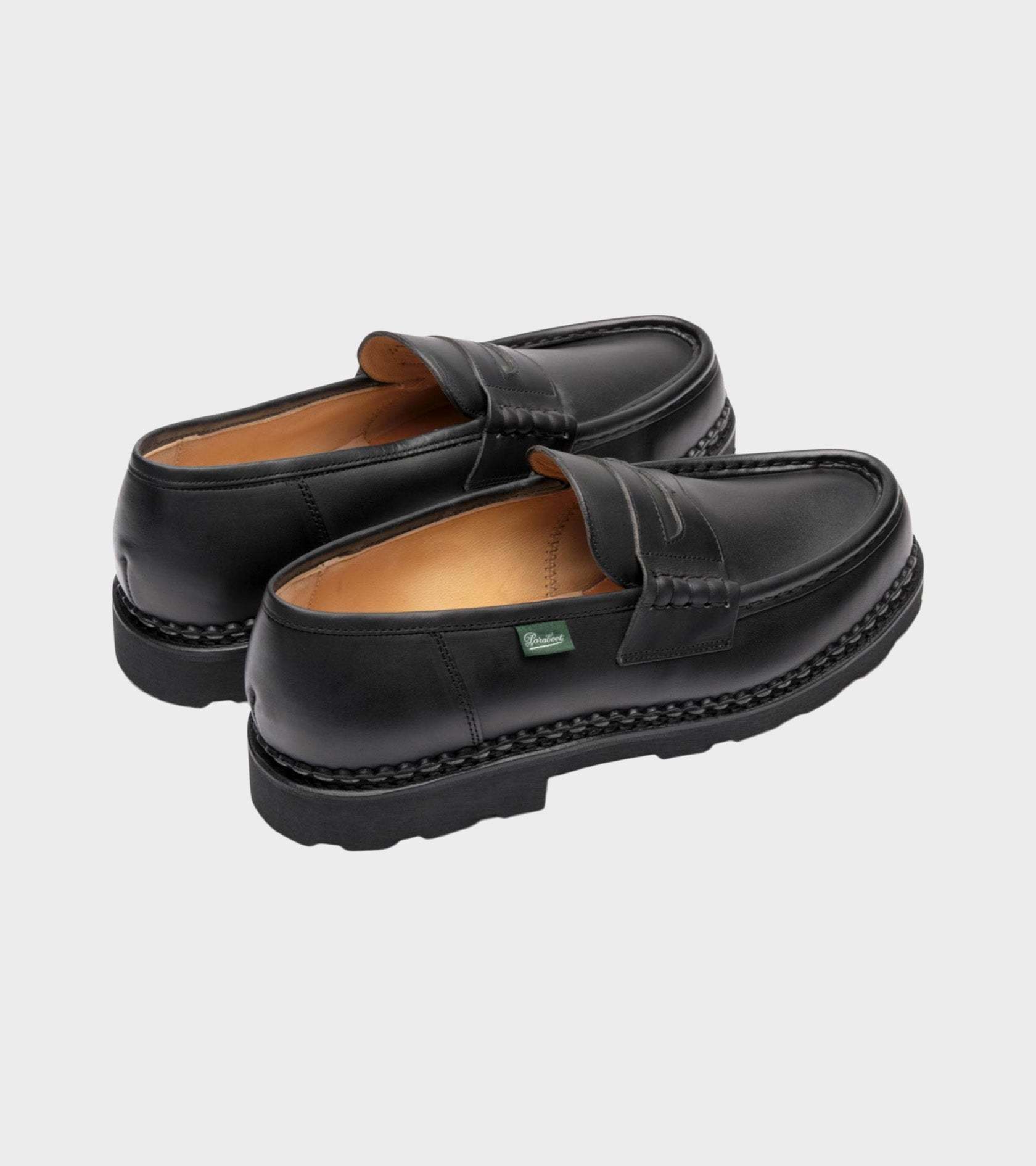 Paraboot Reims Round-headed Loafers In Black