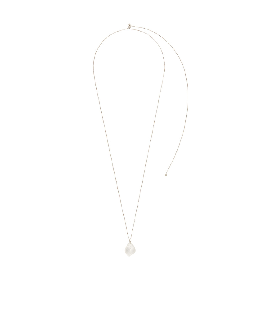 BOTTEGA VENETA ROCK CRYSTAL QUARTZ PENDANT NECKLACE