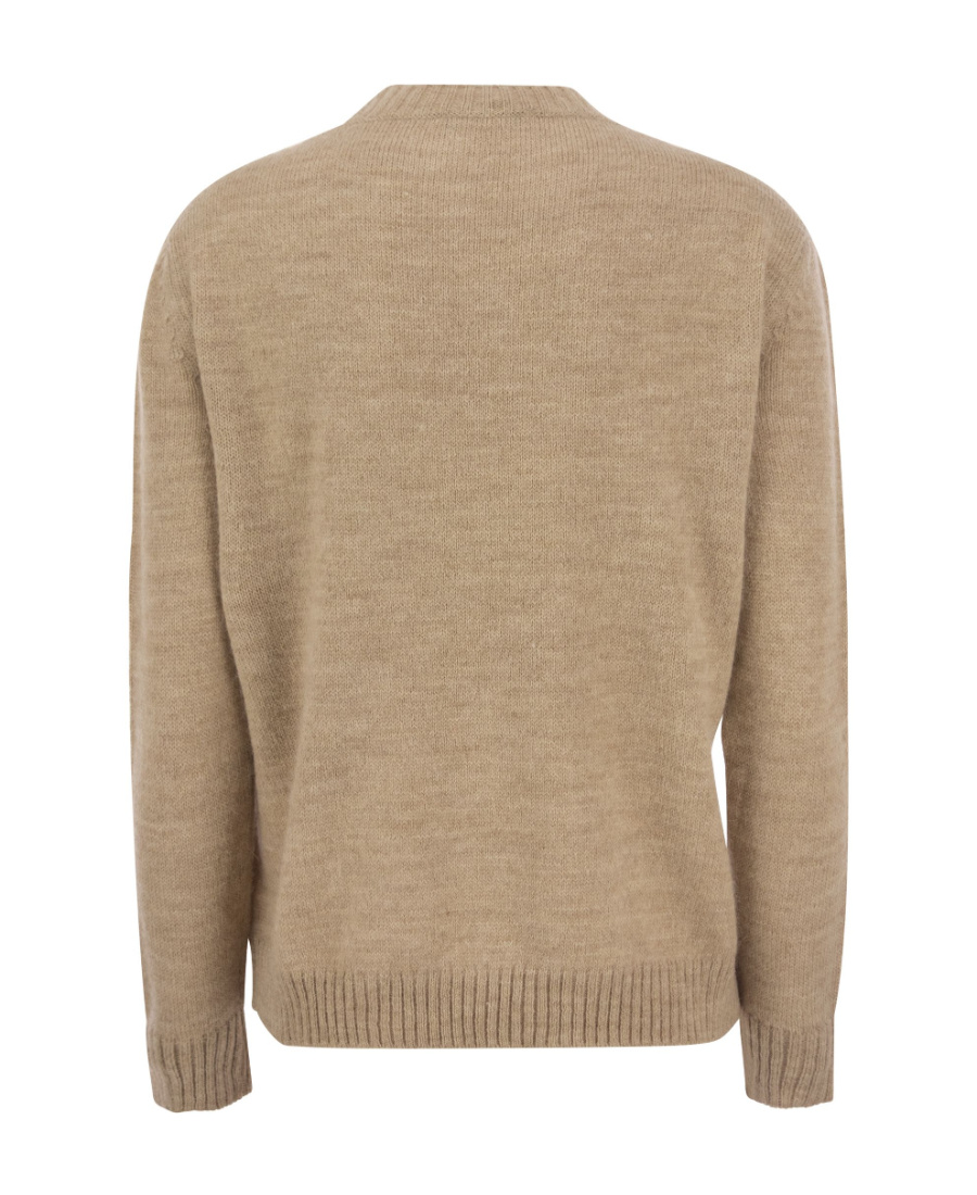 Weekend Max Mara Round-neck Long-sleeved Sweater In Nude