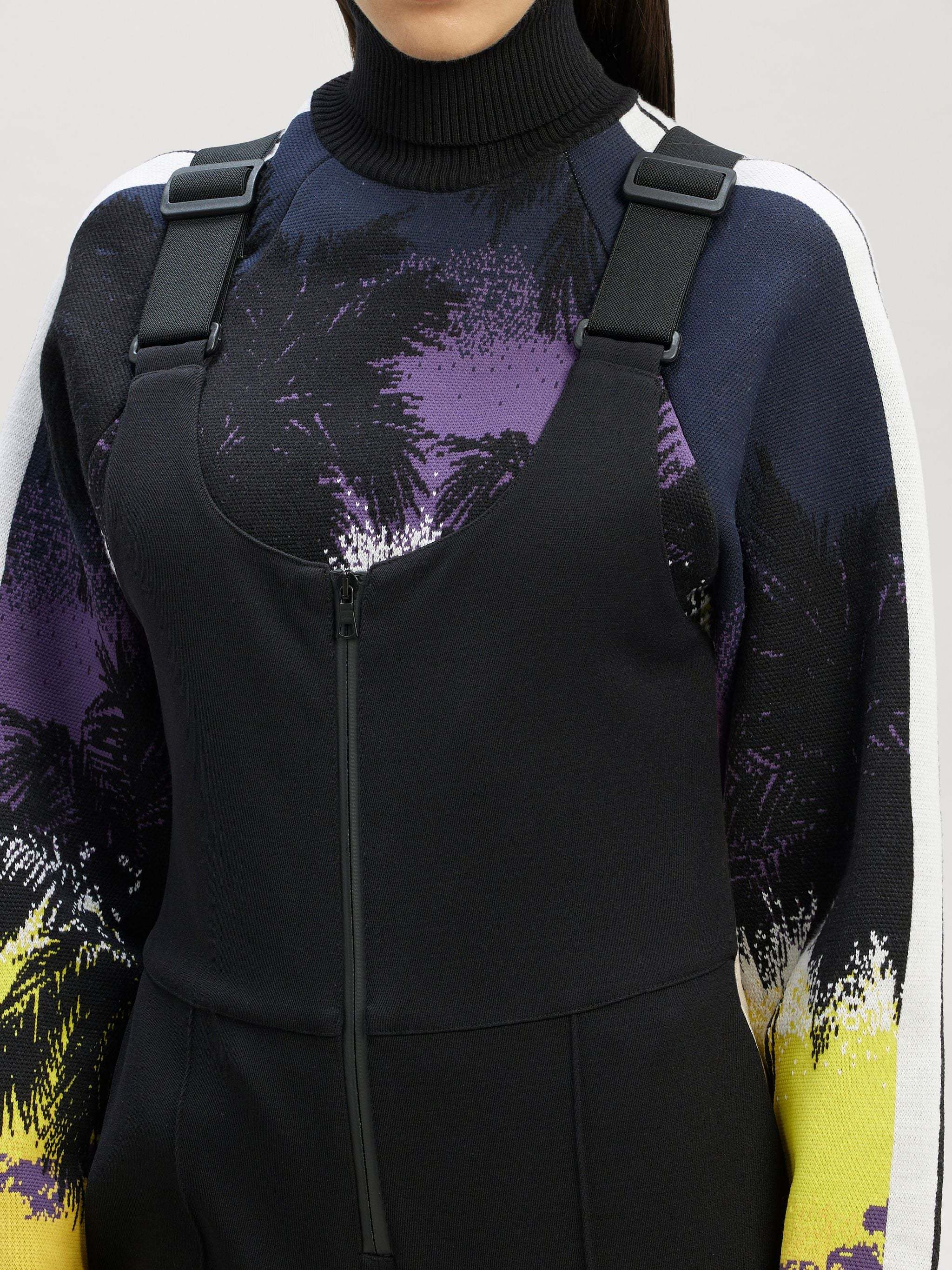 Shop Palm Angels Classic Logo Track Ski Jumpsuit In Black