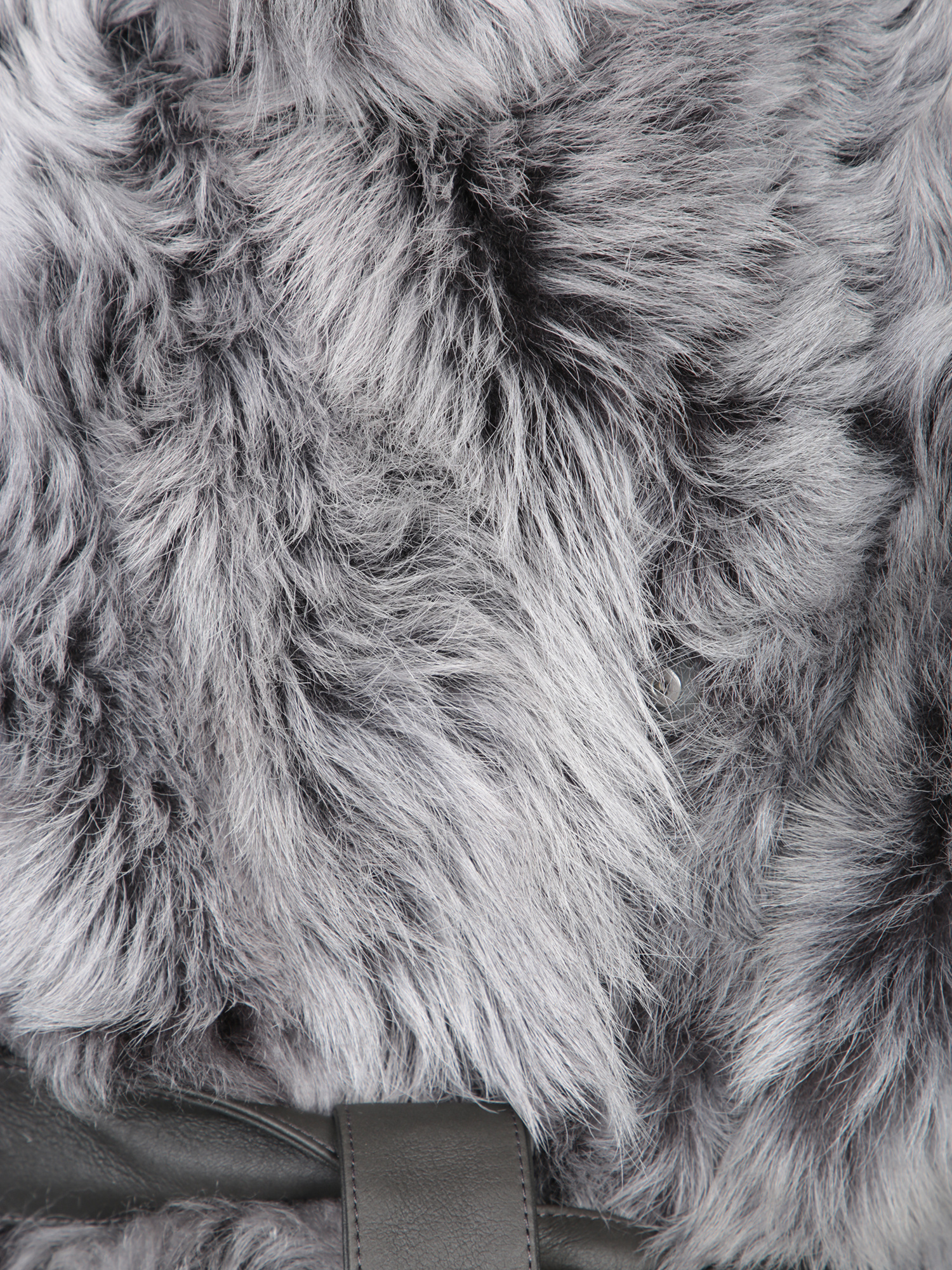 Yves Salomon Belted Shearling Coat In Gray