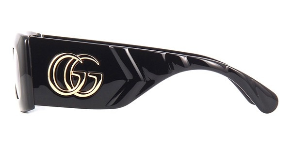 Gucci Double G Rectangle-frame Sunglasses In Black
