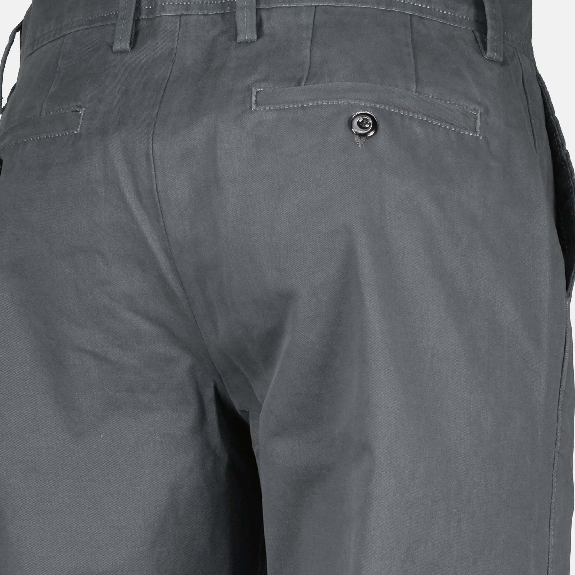 Officine Generale Button-fastening Chino Trousers In Gray