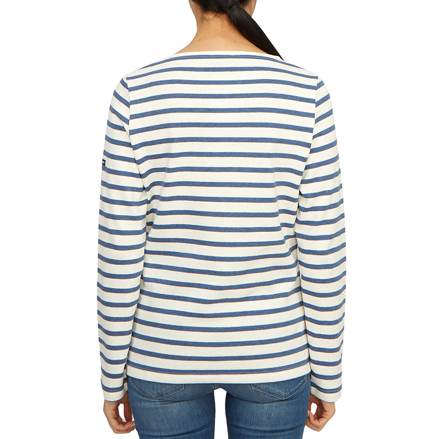 Saint James Striped Graphic T-shirt In Blue