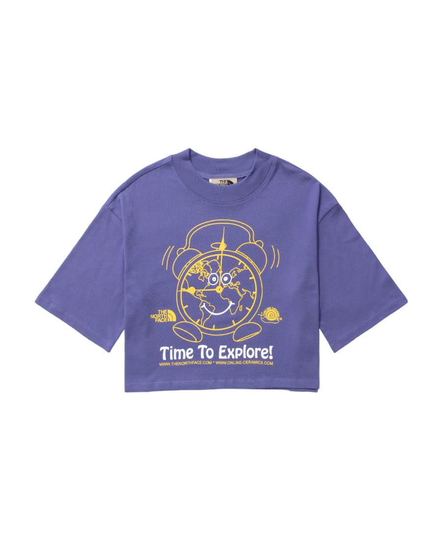 THE NORTH FACE THE NORTH FACE X ONLINE CERAMICS GRAPHIC-PRINTED CROPPED T-SHIRT