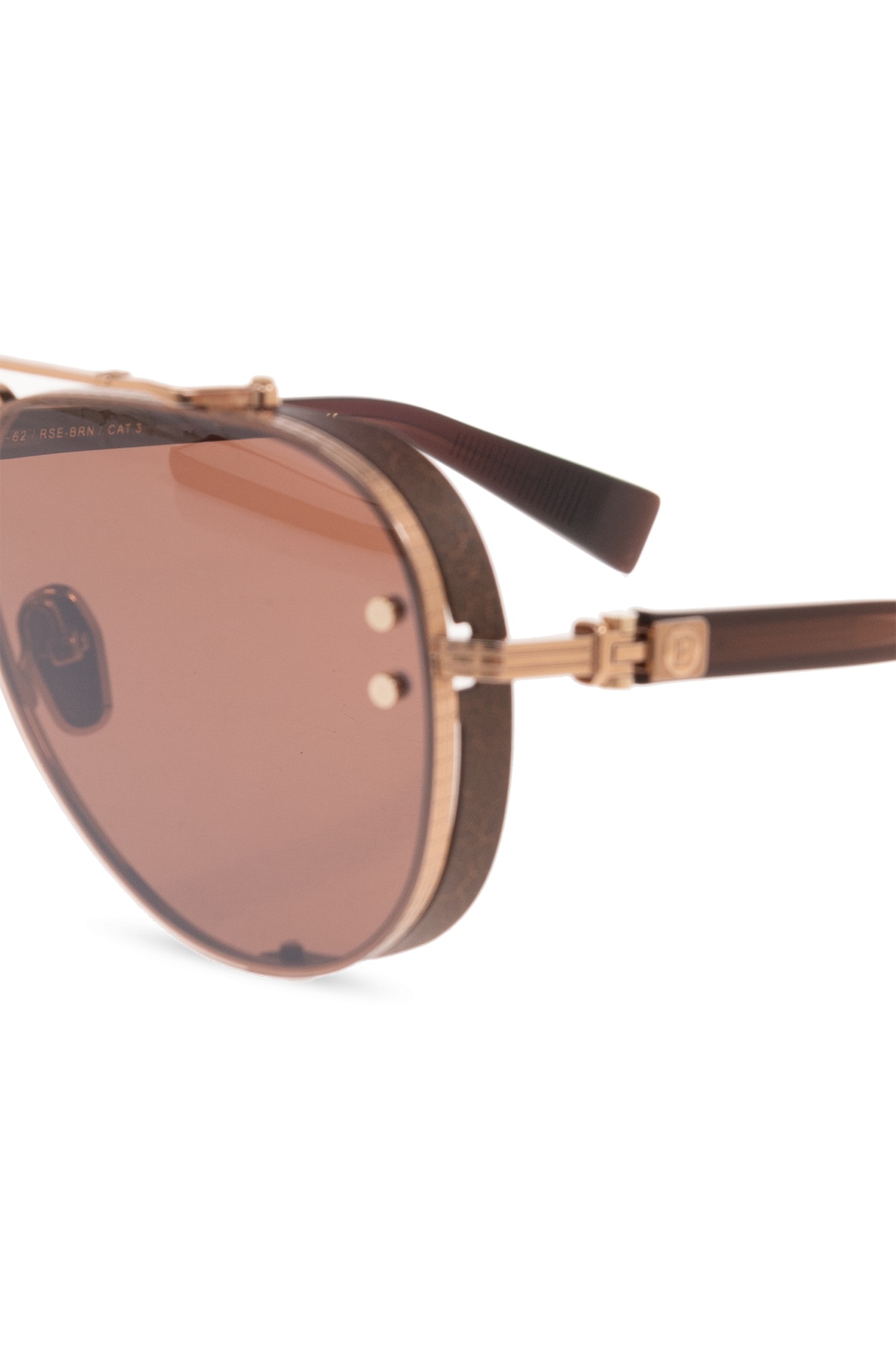 Balmain Logo Sunglasses In Nude
