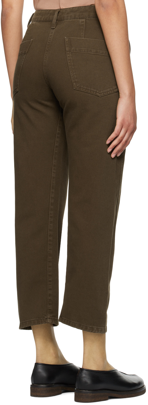 Lemaire Four-pocket Straight Trousers In Brown