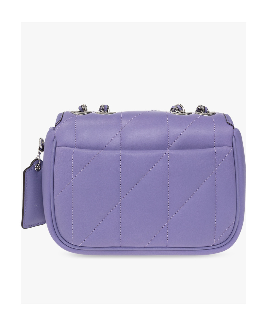 Coach Quilted Shoulder Bag In Purple