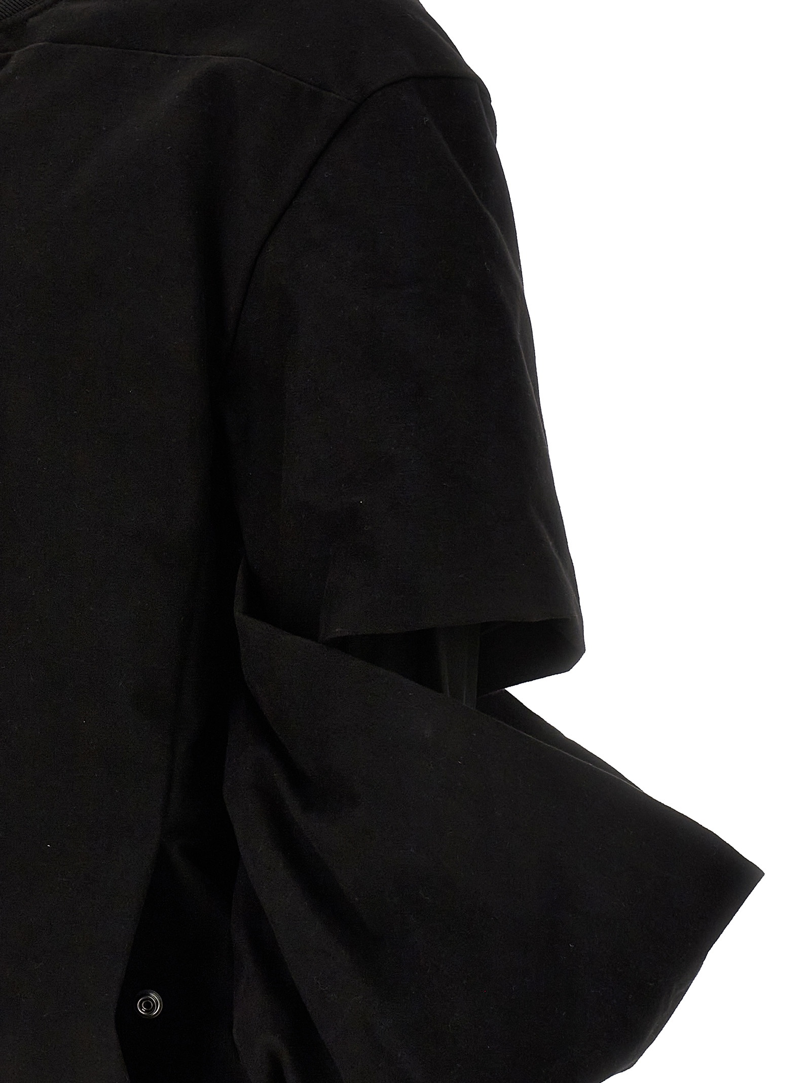 Rick Owens Easy Gauntlet Bomber Jacket In Black