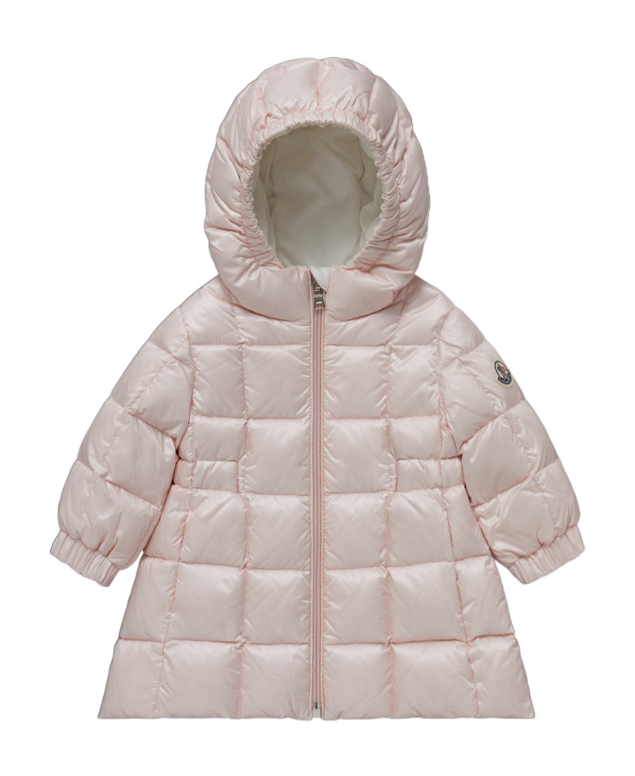 Moncler Enfant Zip-up Hooded Jacket In Pink