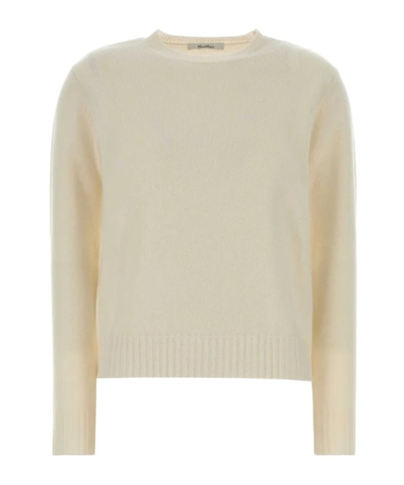 Max Mara Cashmere Cinema Crew Neck Sweater In Neutral