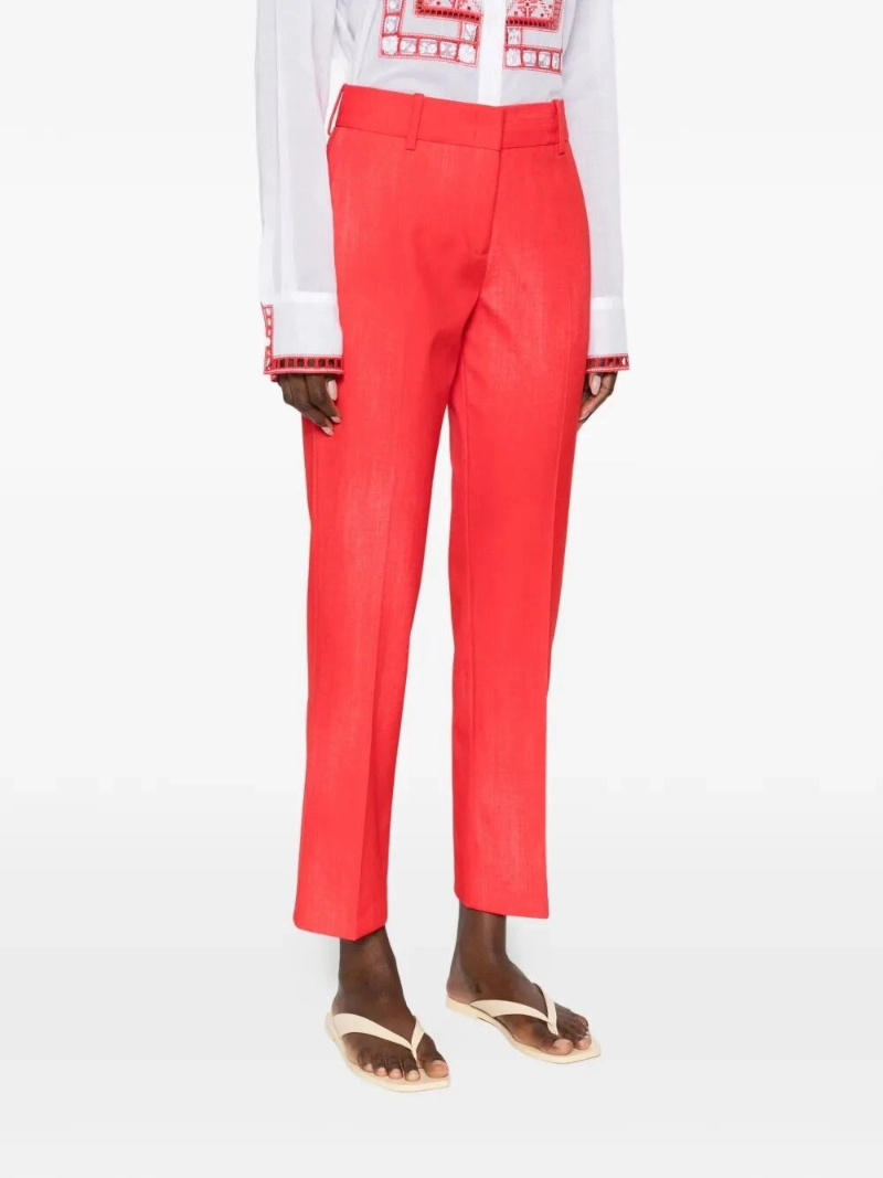 Ermanno Scervino Belt Loop Trousers In Red