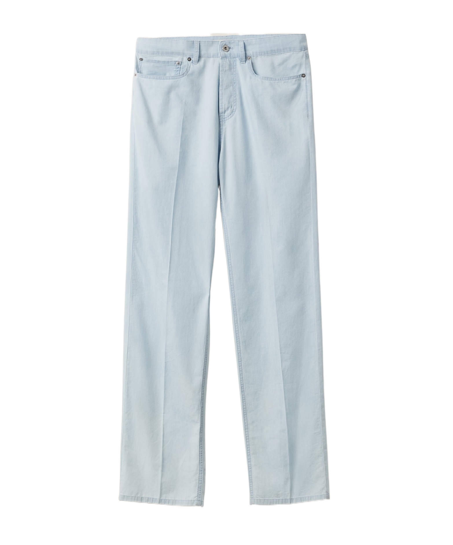 Miu Miu Five-pocket Chambray Denim Jeans In White