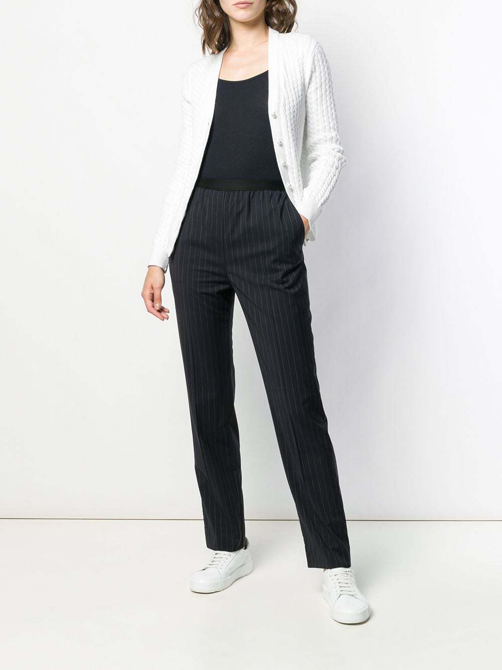 Vince Basic Ribbed Vest In Multi