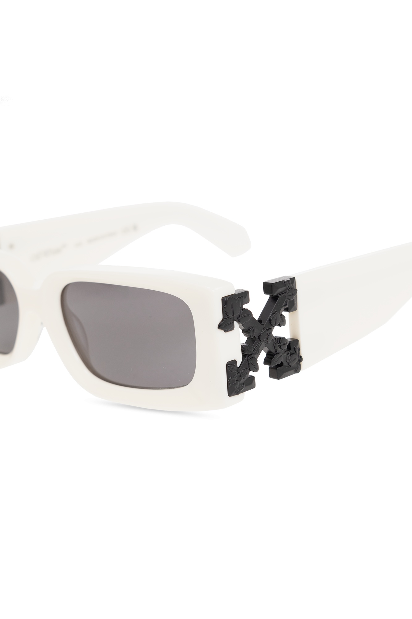 Off-white Roma Rectangle-frame Sunglasses In Gray