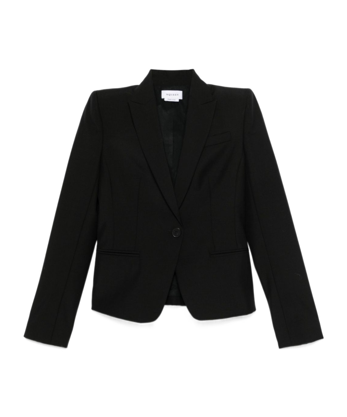 Alexander Mcqueen Single-breasted Blazer In Black