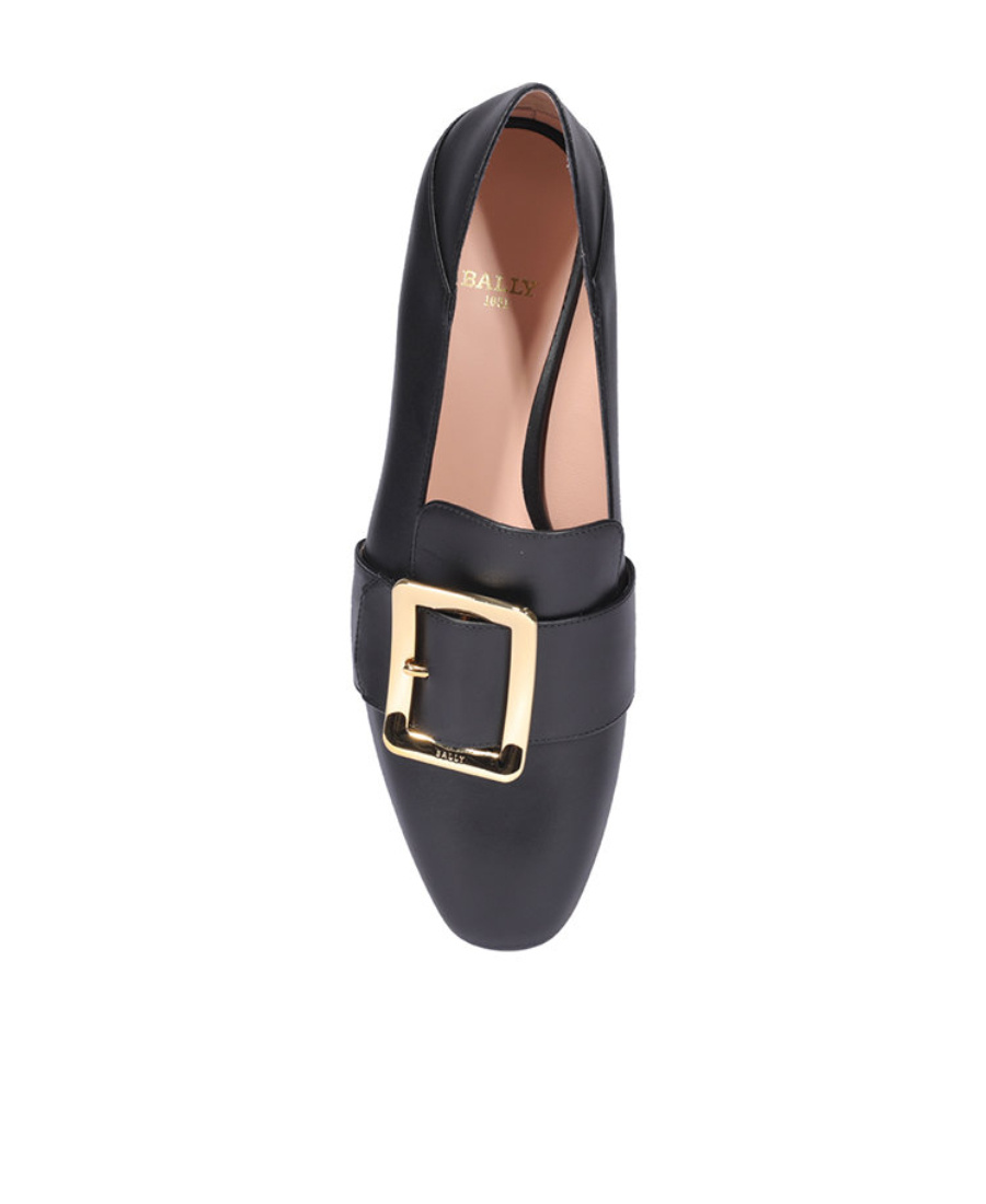 Bally Boucle Leather Collapsible-heel Pumps In Black