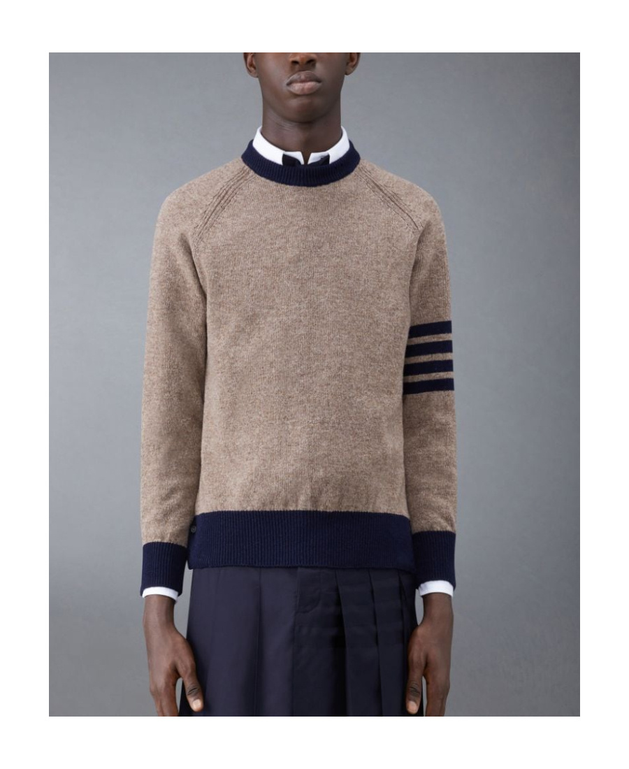 Thom Browne 4-bar Stripe Knit Jumper In Brown