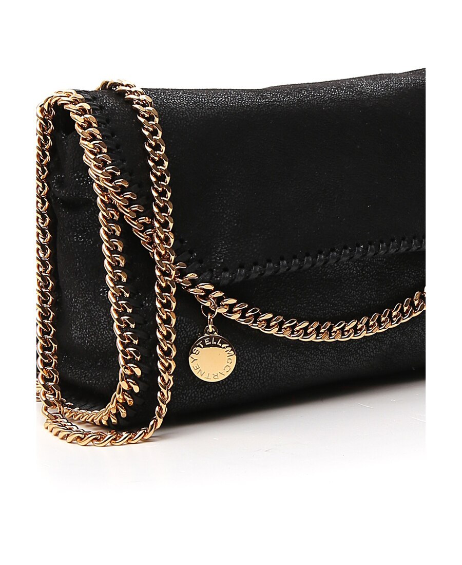 Stella Mccartney Falabella Mini Vegan-leather Cross-body Bag In Black