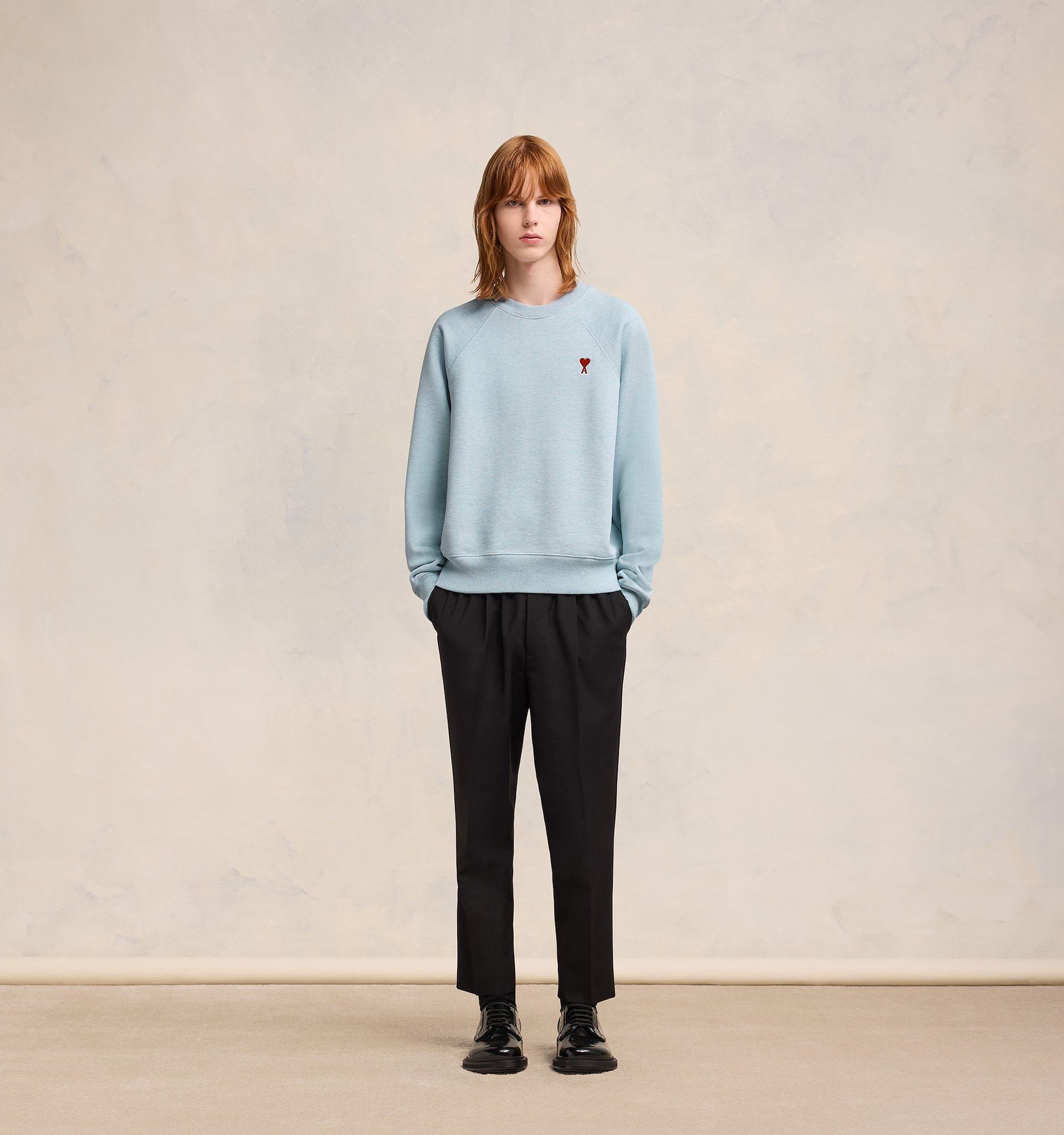 Shop Ami Alexandre Mattiussi Ami Paris Ami De Coeur Logo Detailed Long Sleeved Sweatshirt In White