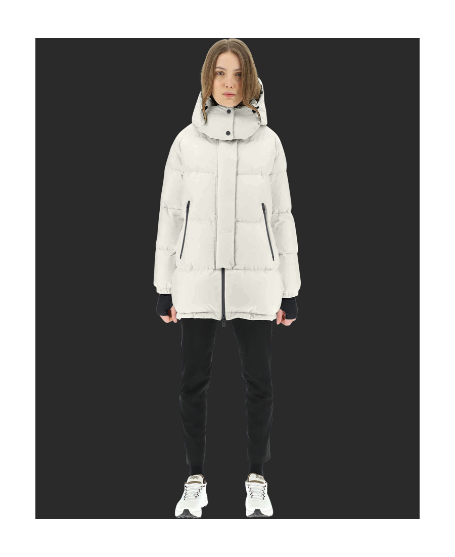 Herno Hooded Feather-down Padded Coat In White