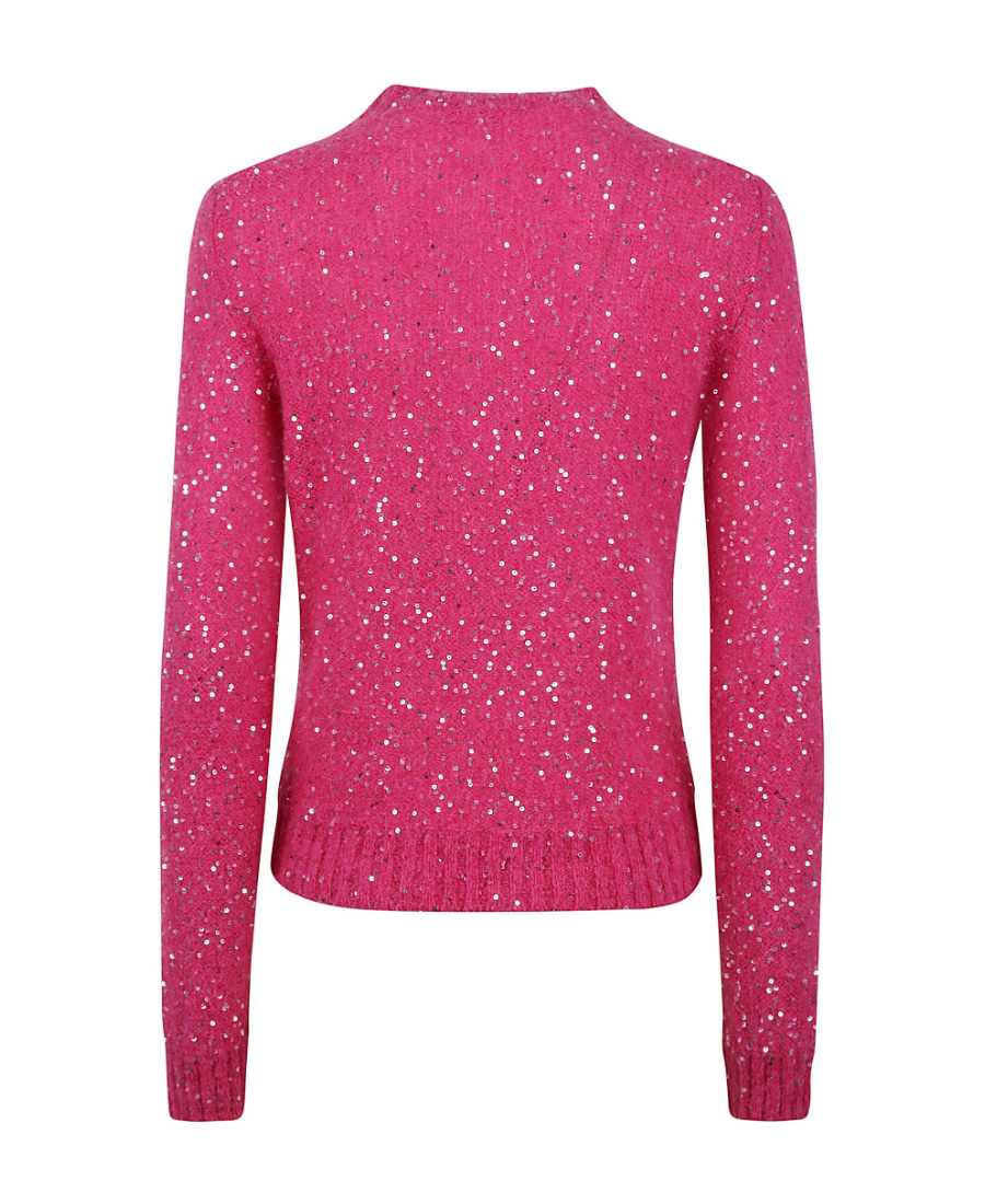 Jucca Long-sleeved Round Neck Sweater In Pink