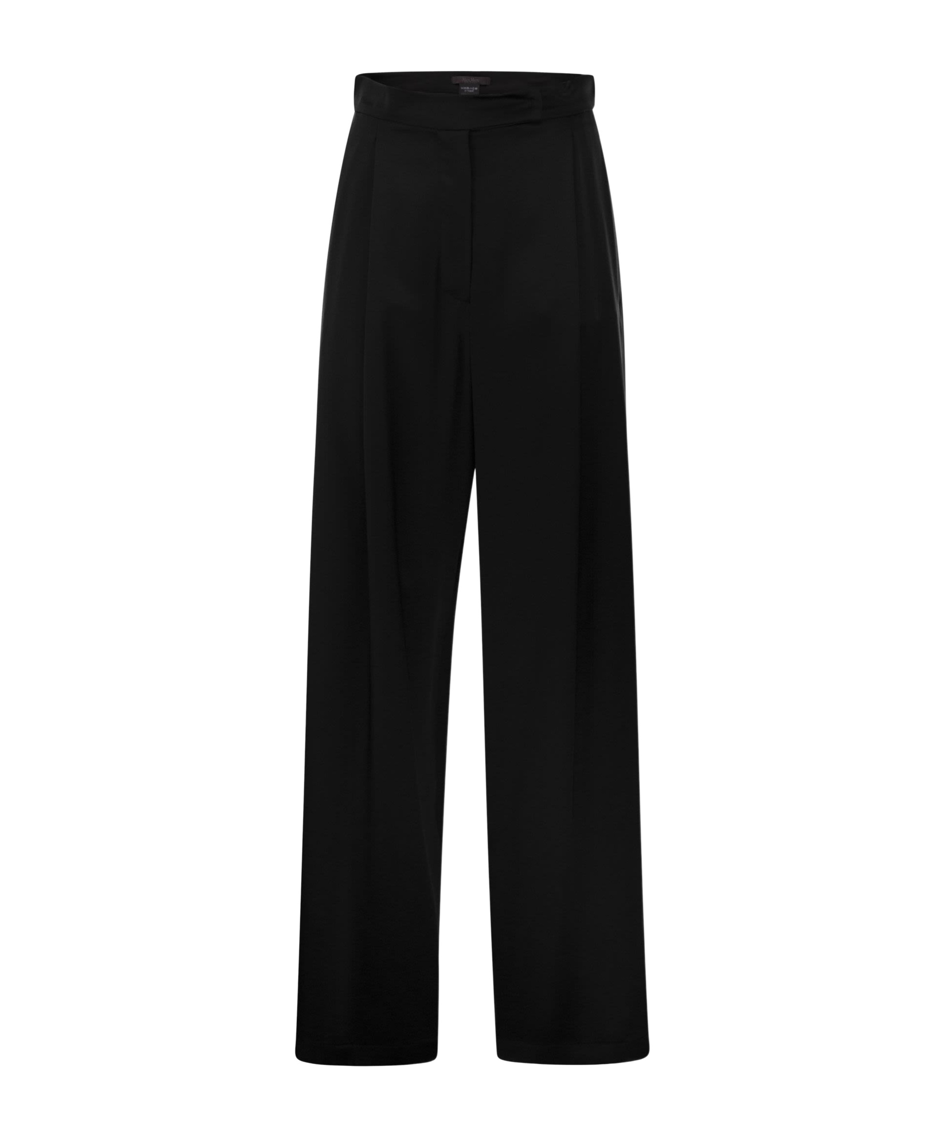 Max Mara Fiesta Silk Flared Trousers In Black
