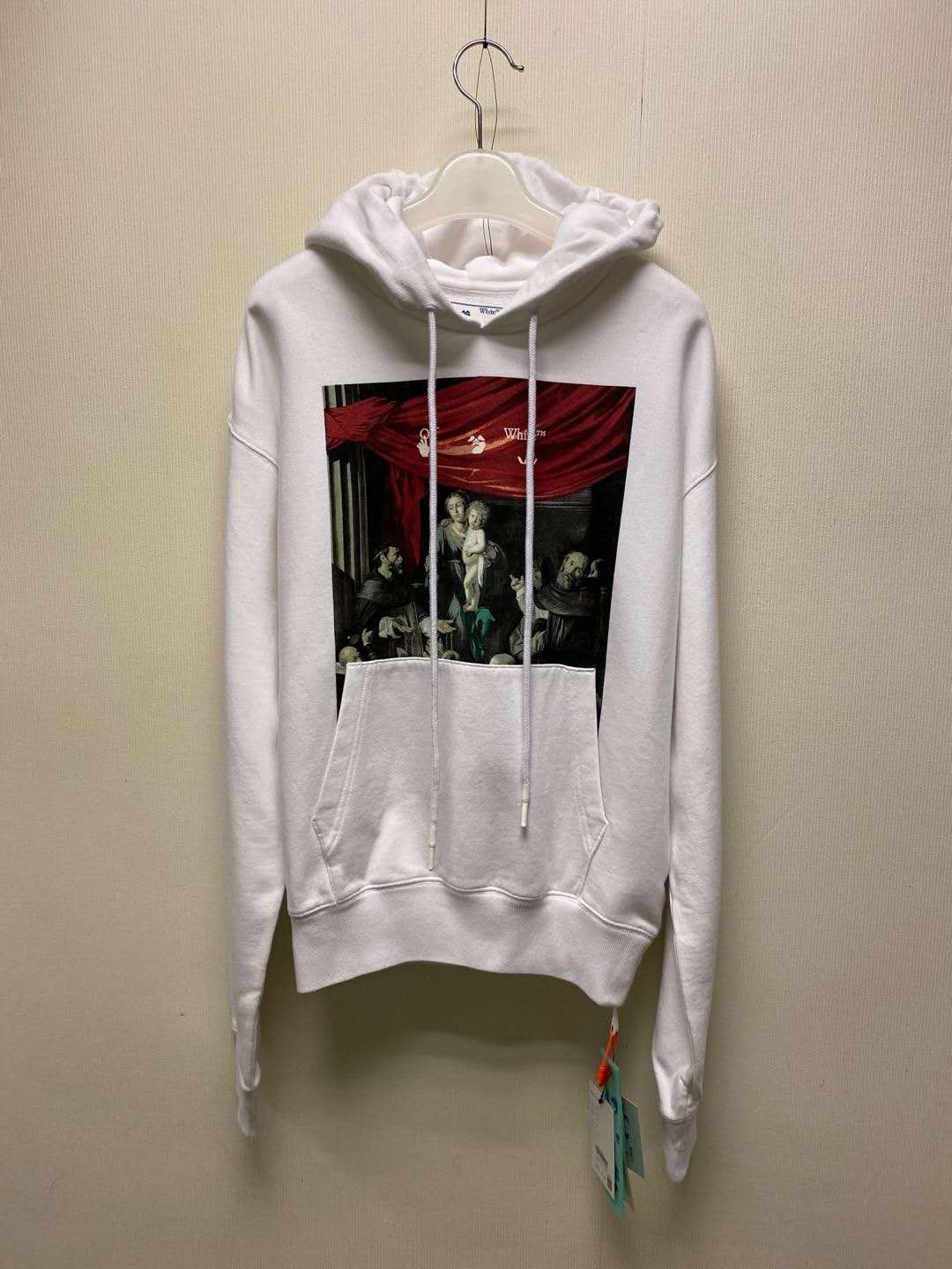 Off-white Caravaggio Painting Over Hood White Blac Fw20 Mens Logo Sweater
