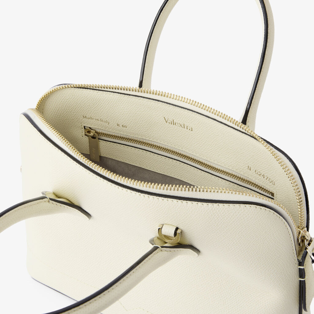 Valextra Top Handle Tote In White