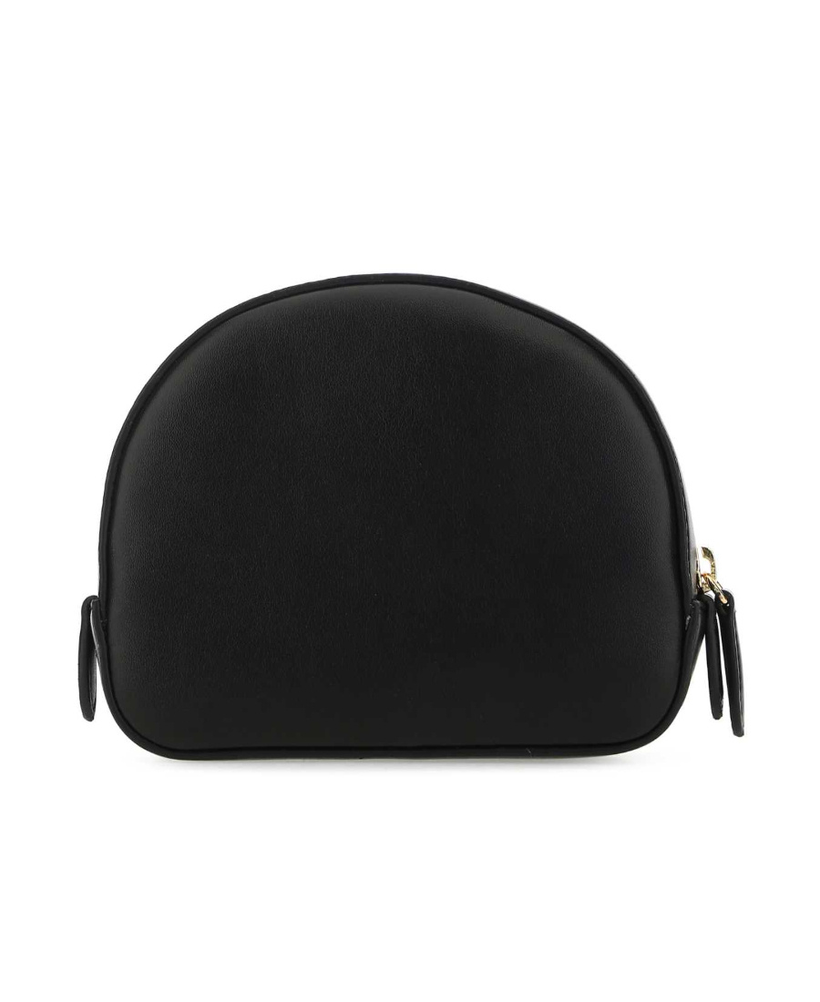 Stella Mccartney Perforated Logo-detail Make-up Bag In Black