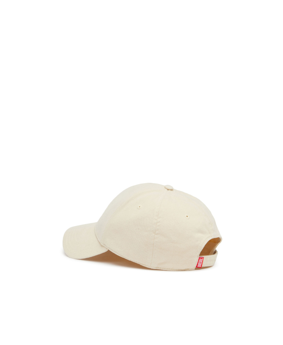 Diesel Baseball Cap In Washed Cotton Twill In White