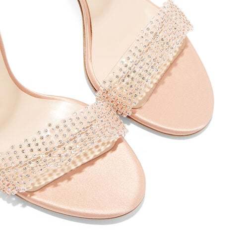Casadei 100mm Blade Twenties Satin Sandals In Multi