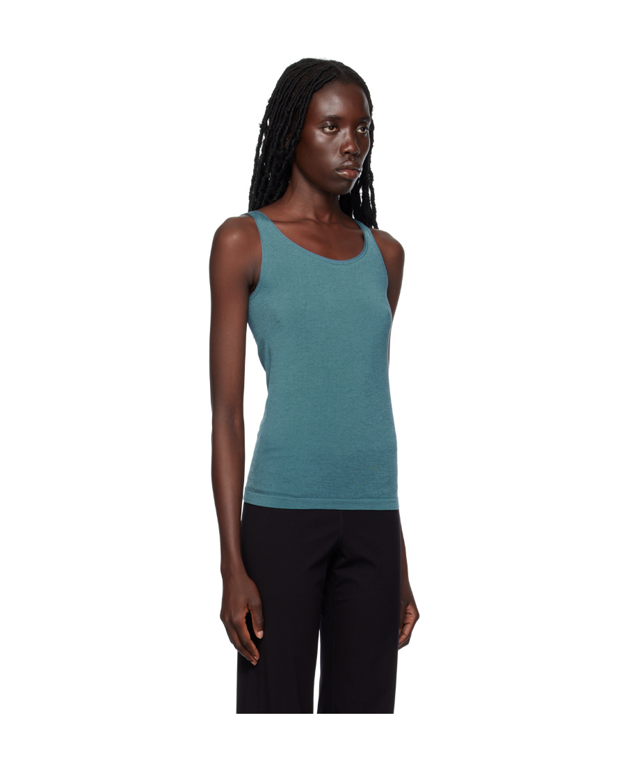 Wolford Blue Jamaika Tank Top In Blue