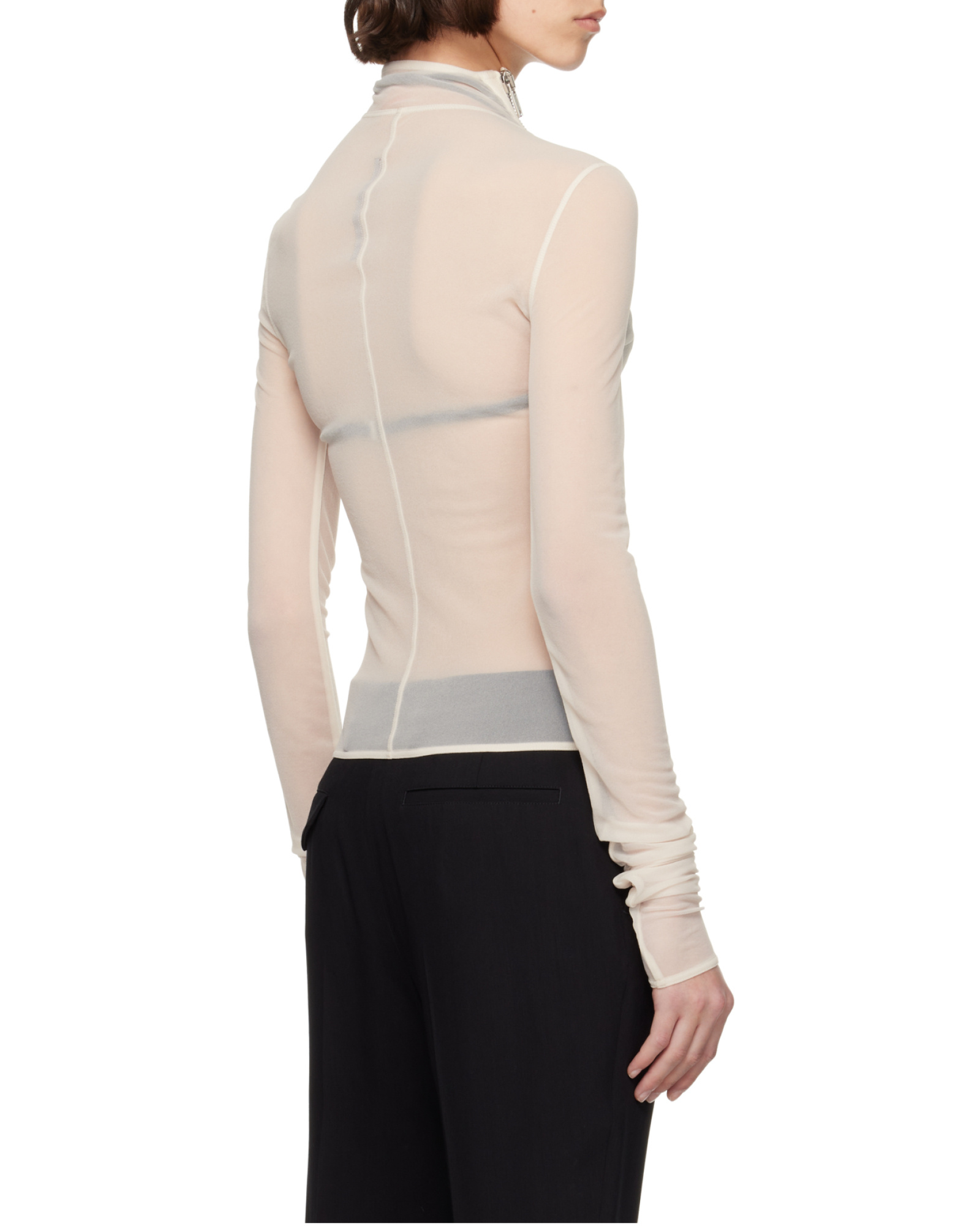 Rick Owens High Collar Long Sleeve Casual Jacket