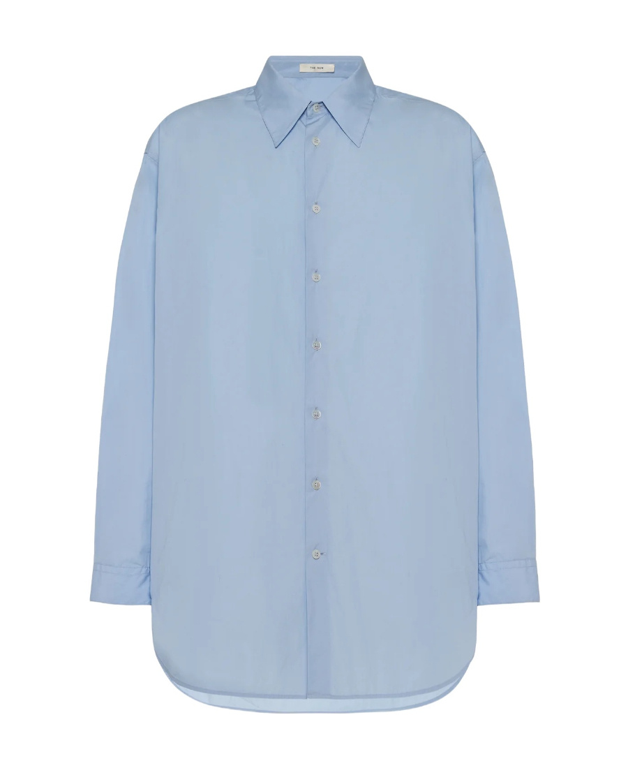The Row Lukre Long-sleeved Shirt In Blue