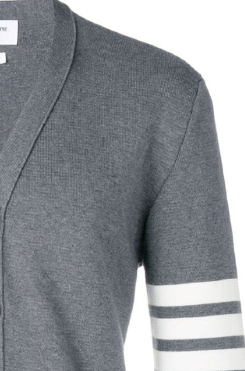 Thom Browne 4-bar Milano Stitch Cardigan In Black