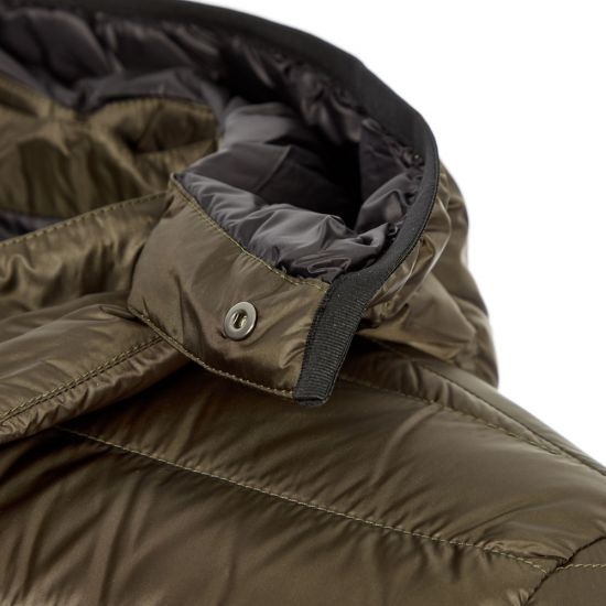 Paul & Shark Hooded Padded Jacket In Brown