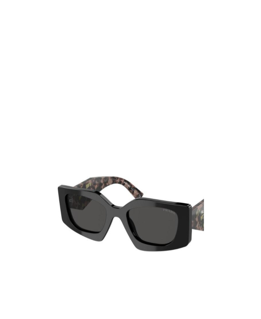Shop Prada Leopard Print Tinted Sunglasses In Black