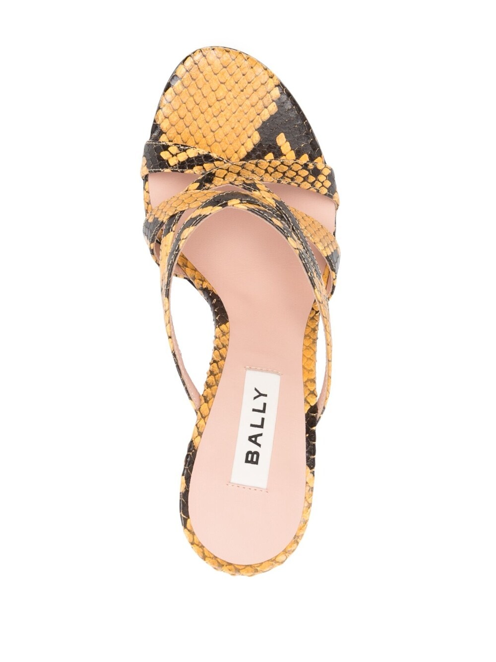 Bally Carolyn 105 Snake-embossed Leather Sandal In Multicolor