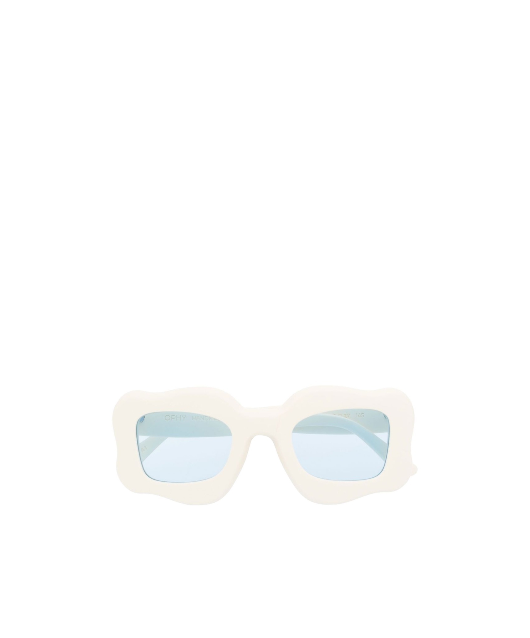 Bonsai Oversized Curved-frame Sunglasses In White