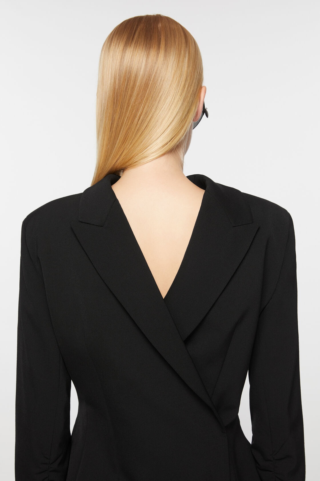 Acne Studios Side-slit Blazer Dress In Black