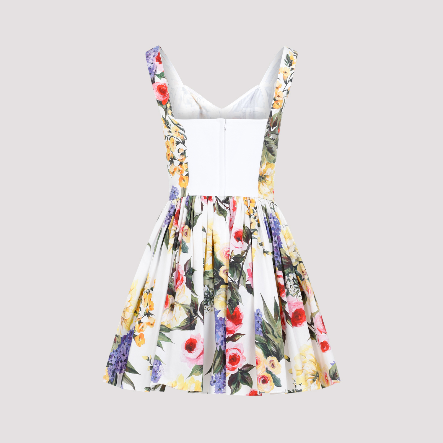 DOLCE & GABBANA DOLCE  GABBANA GARDEN PRINTED MINI CORSET DRESS