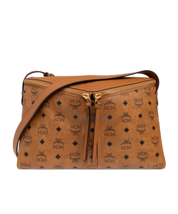 Mcm Canvas Diamant 3d Crossbody Bag In Brown